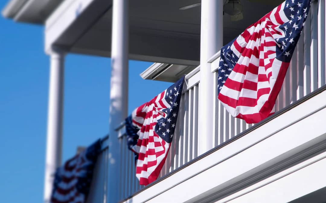 How to Hang a Patriotic Flag Bunting on a House for the 4th of July